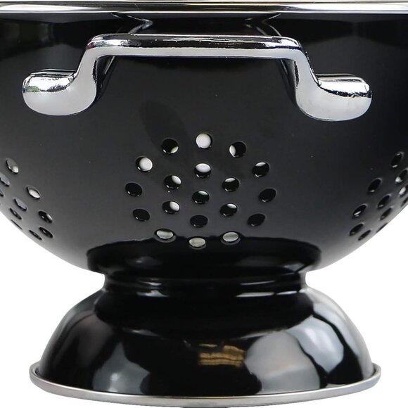 Colander Black Powder Coated Enamel  5 Qt Size - Picture 14 of 14